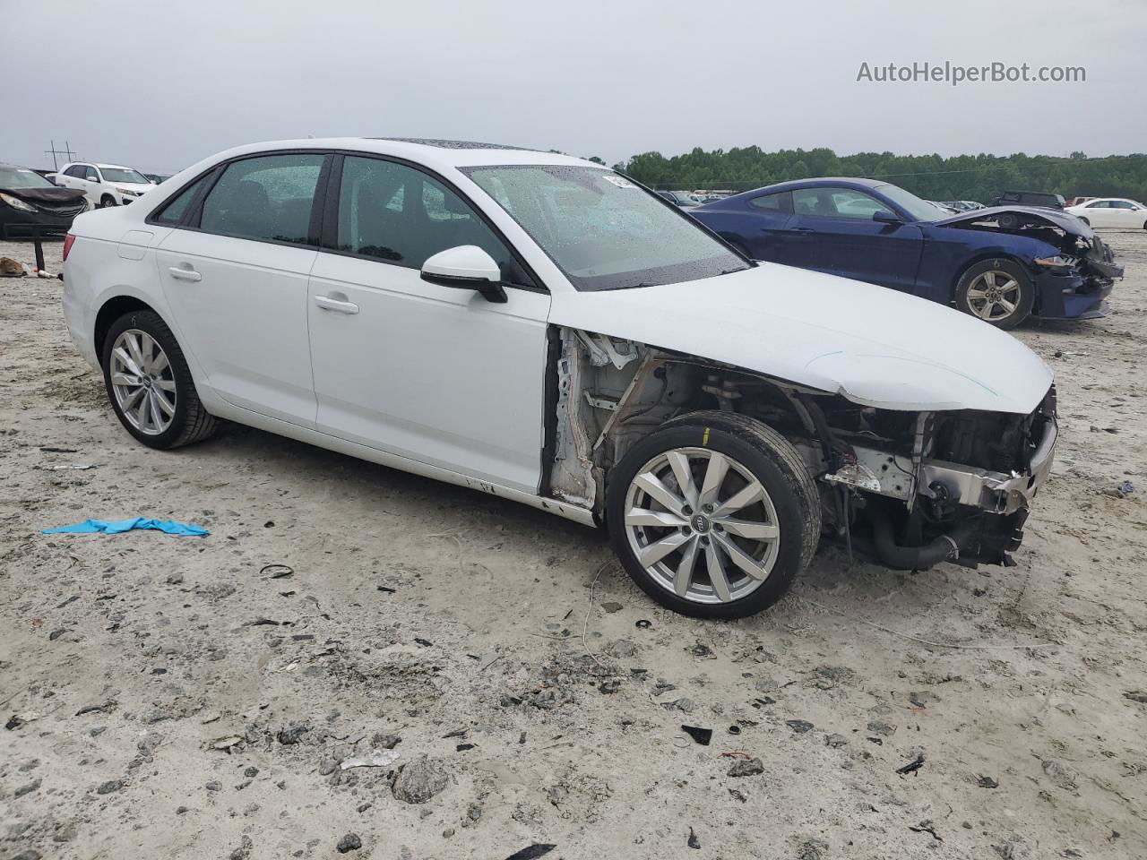 2017 Audi A4 Premium White vin: WAUGNAF40HN019059