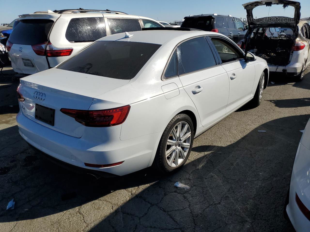 2017 Audi A4 Premium White vin: WAUGNAF41HN027543