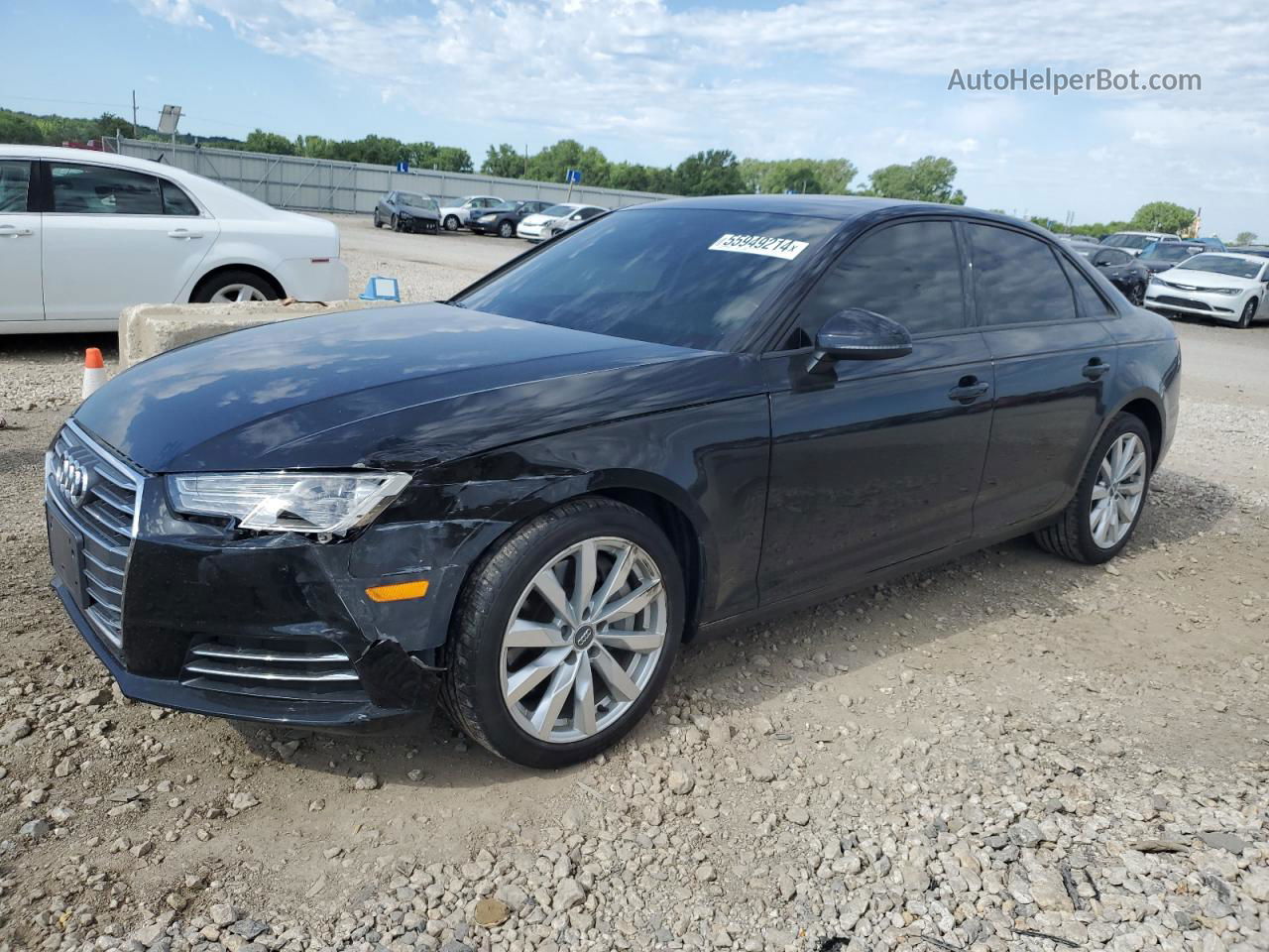 2017 Audi A4 Premium Черный vin: WAUGNAF43HN022845