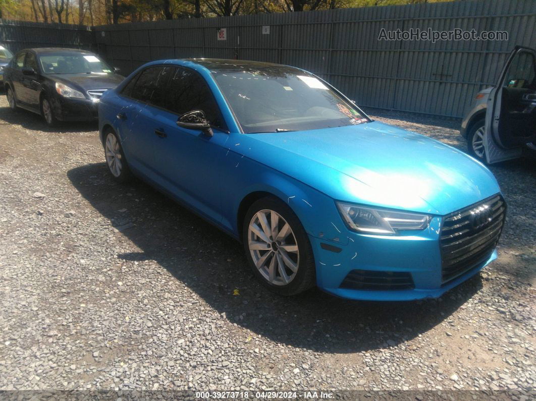 2017 Audi A4 2.0t Premium Синий vin: WAUGNAF44HN014088