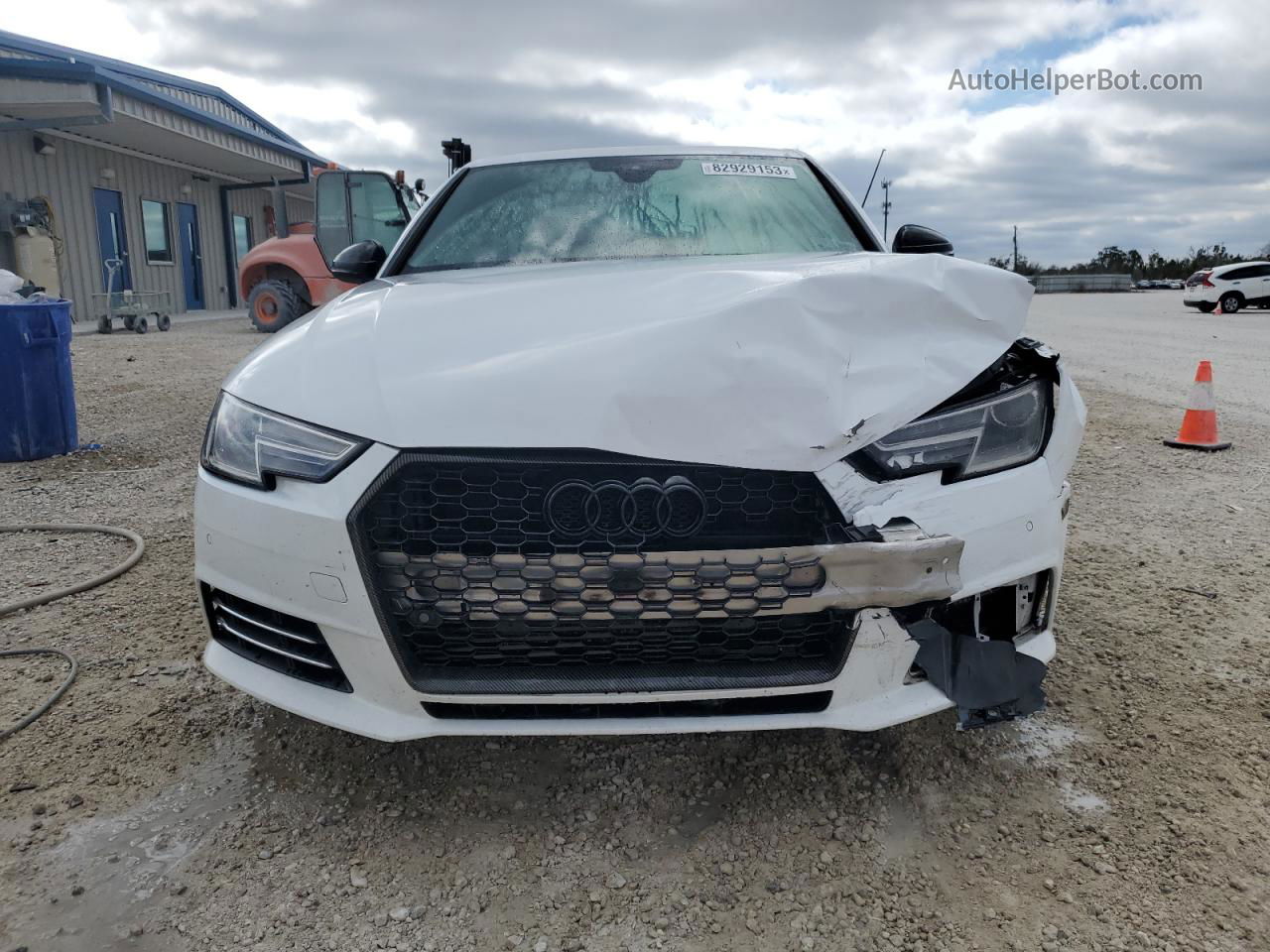 2017 Audi A4 Premium White vin: WAUGNAF44HN014995