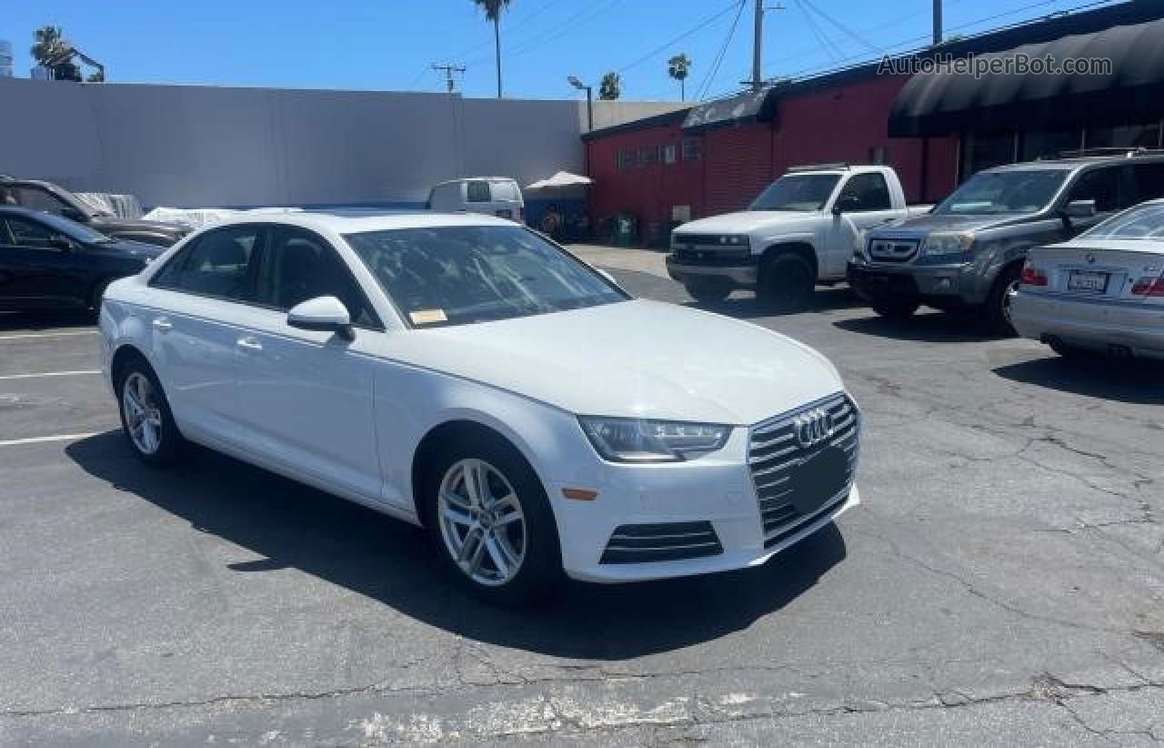 2017 Audi A4 Premium White vin: WAUGNAF48HN000498