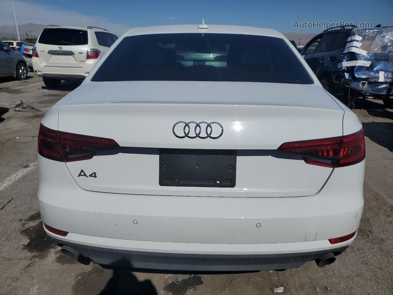 2017 Audi A4 Premium White vin: WAUGNAF48HN011954