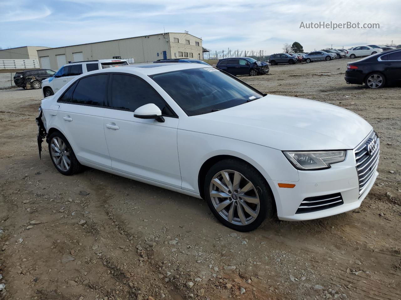 2017 Audi A4 Premium White vin: WAUGNAF4XHN005542