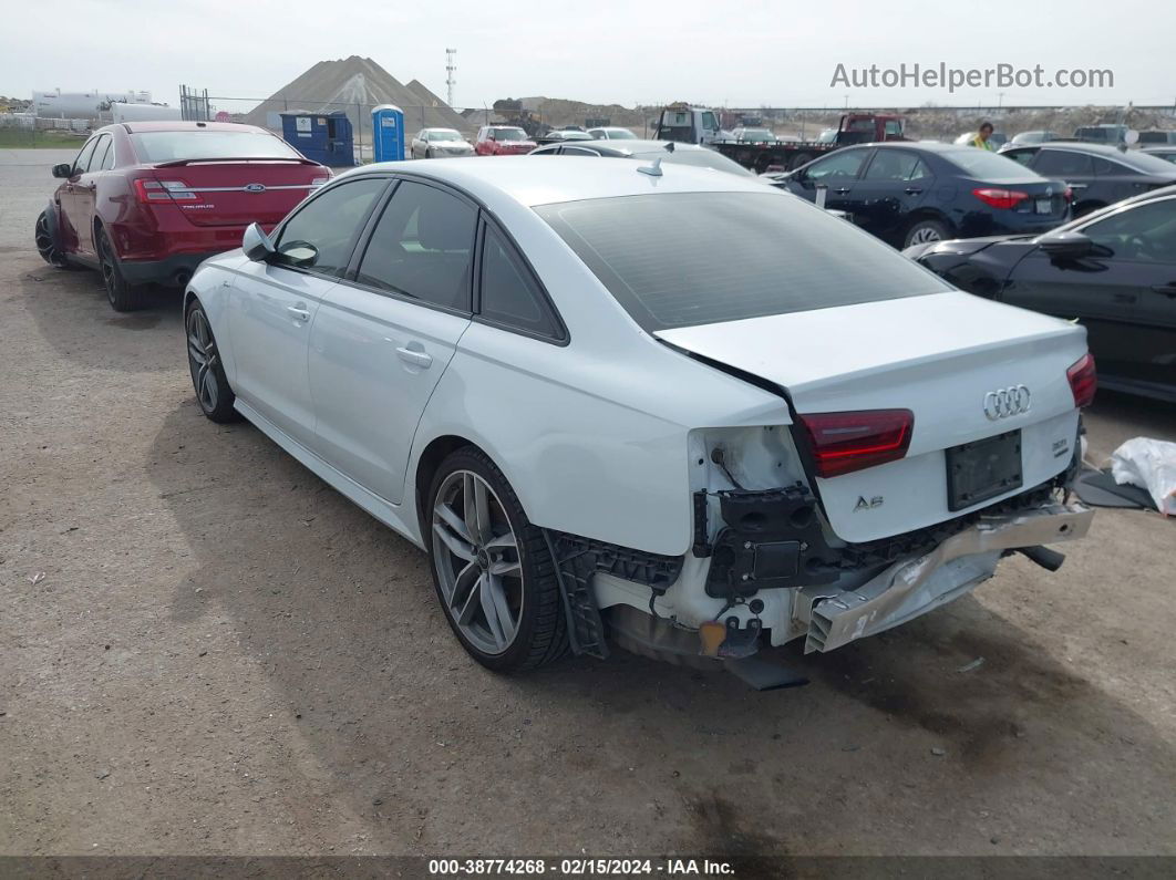 2017 Audi A6 3.0t Premium Plus White vin: WAUH2AFCXHN010454