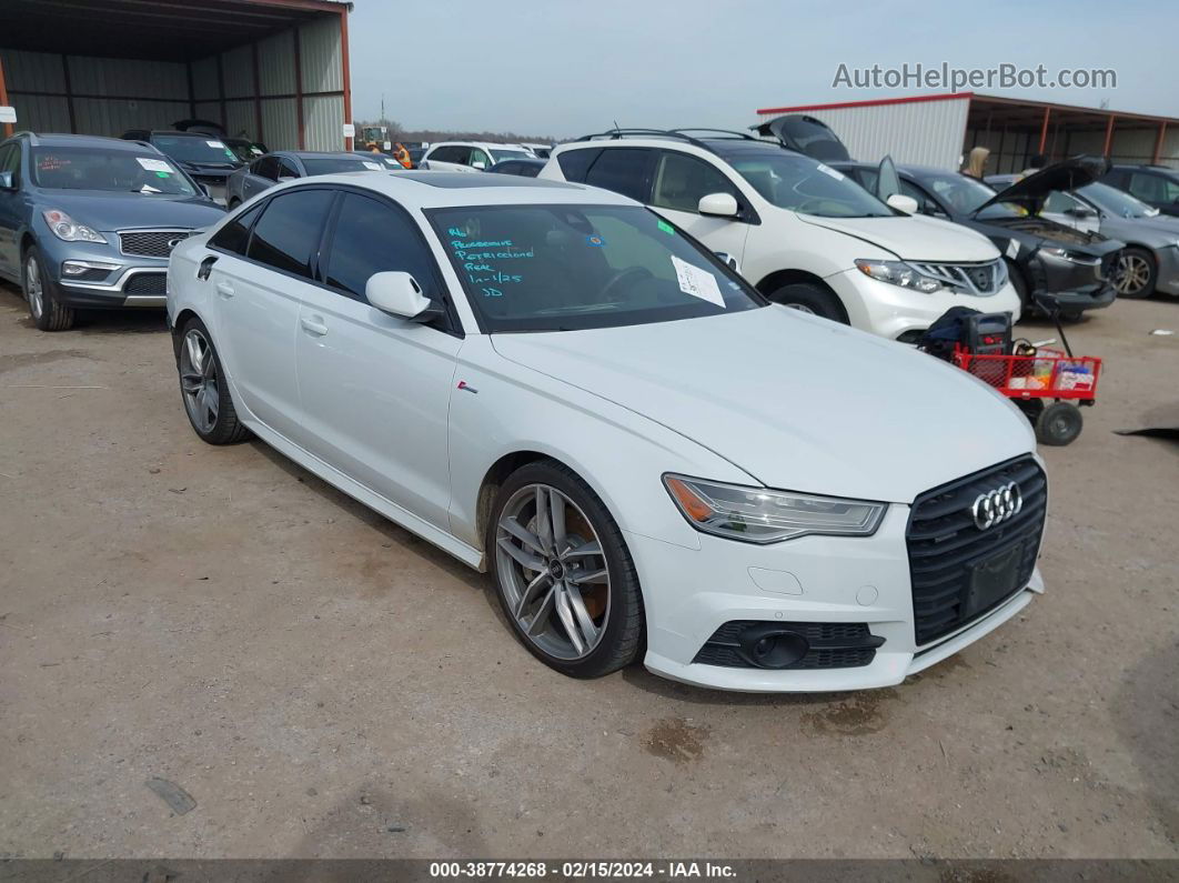 2017 Audi A6 3.0t Premium Plus White vin: WAUH2AFCXHN010454