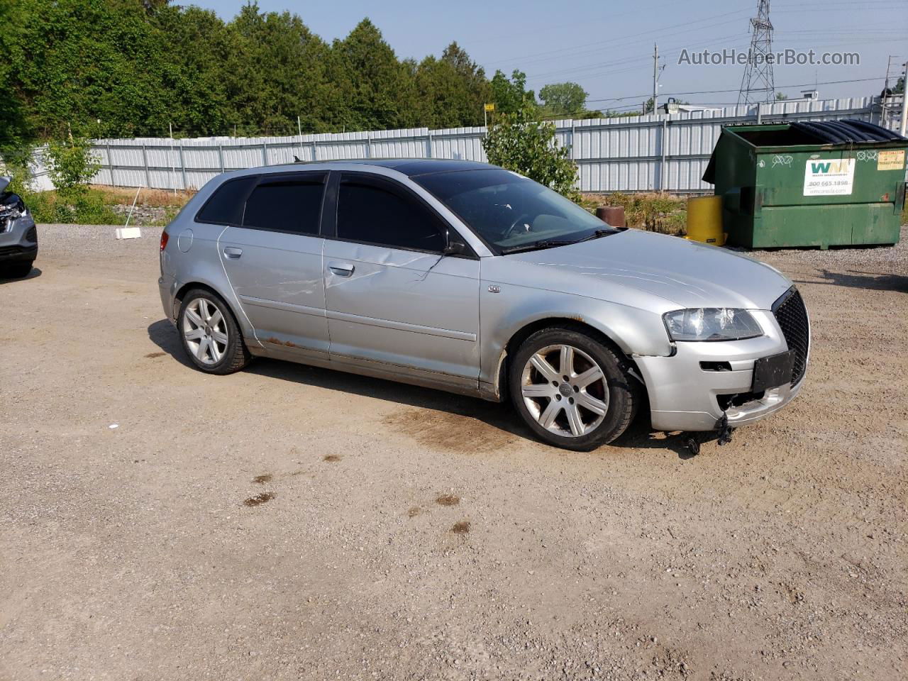 2008 Audi A3 2.0 Silver vin: WAUHF68P38A083237