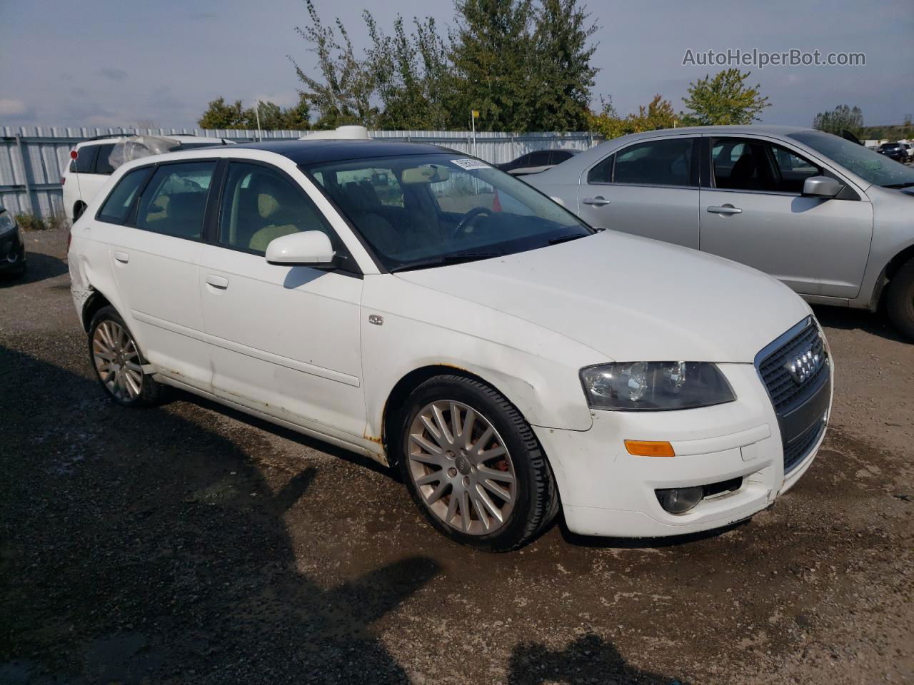 2008 Audi A3 2.0 White vin: WAUHF68P98A059850