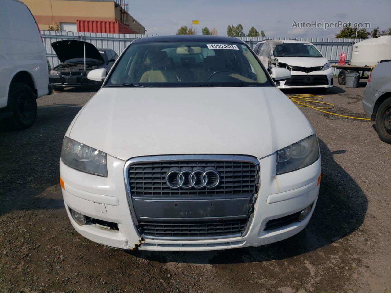 2008 Audi A3 2.0 White vin: WAUHF68P98A059850