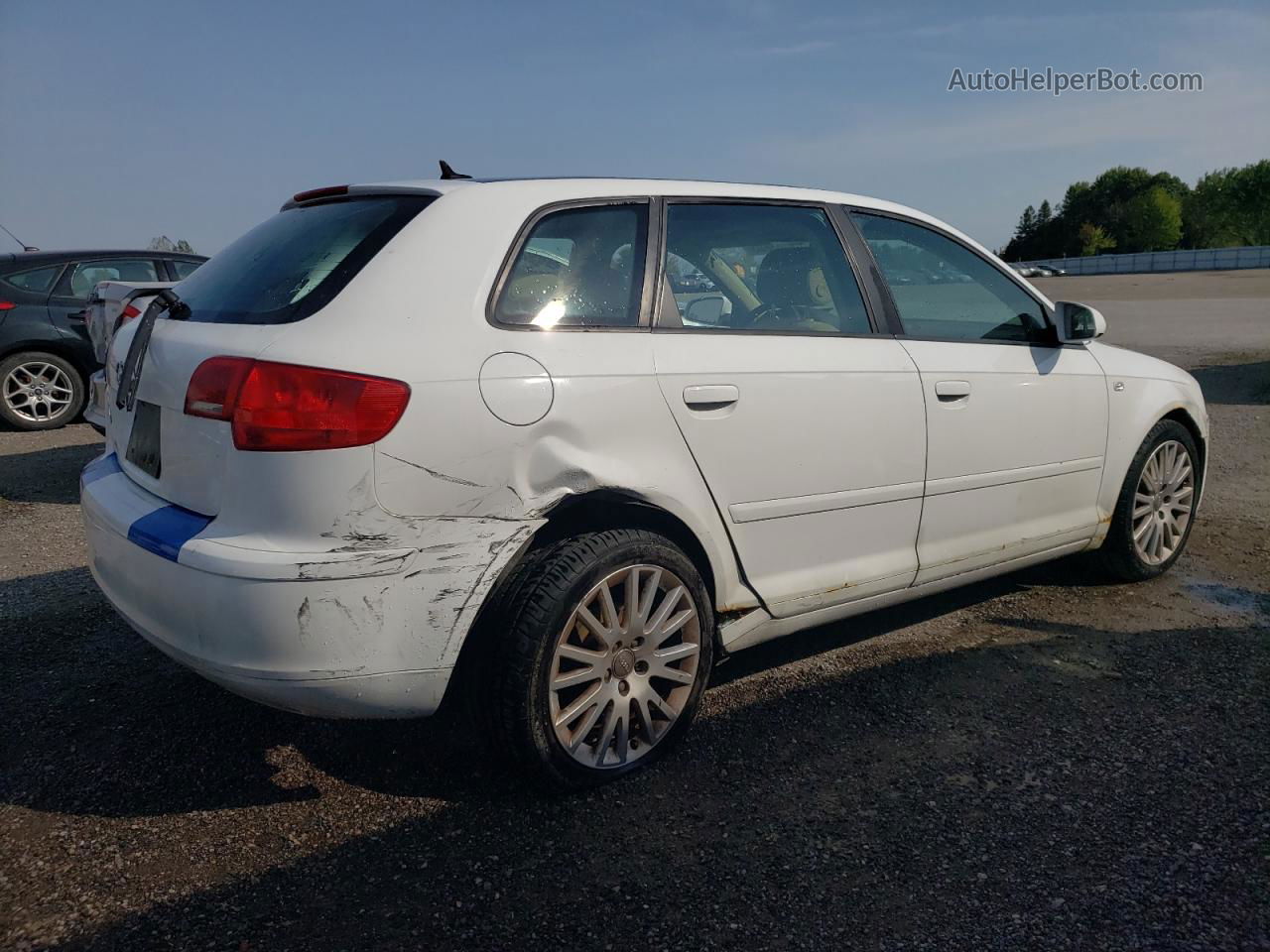 2008 Audi A3 2.0 White vin: WAUHF68P98A059850