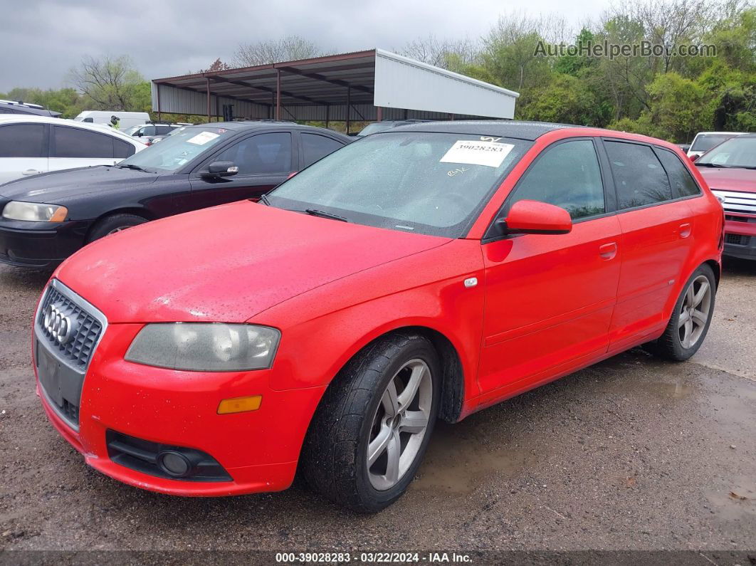 2008 Audi A3 2.0t Red vin: WAUHF78P68A148622