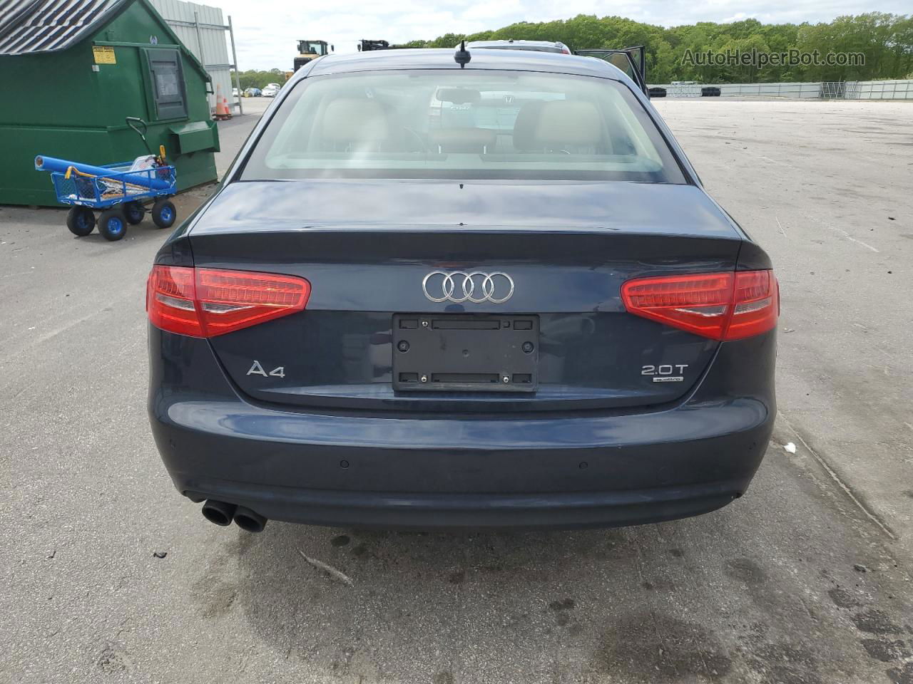 2013 Audi A4 Premium Plus Blue vin: WAUHFAFL0DN037886