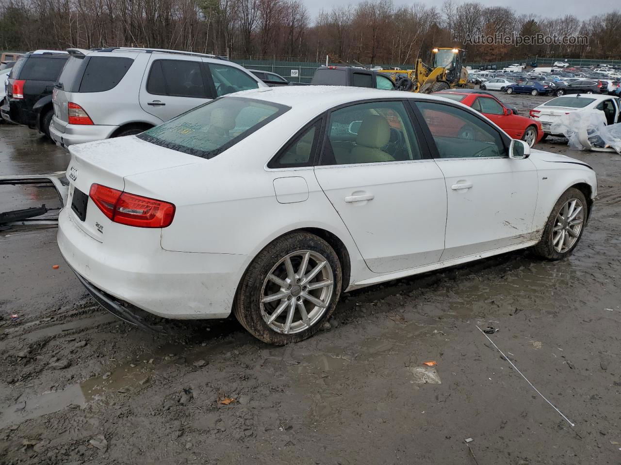 2014 Audi A4 Premium Plus White vin: WAUHFAFL4EN022759