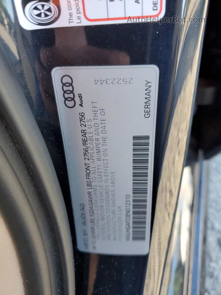 2014 Audi A6 Prestige Синий vin: WAUHGAFC0EN012310