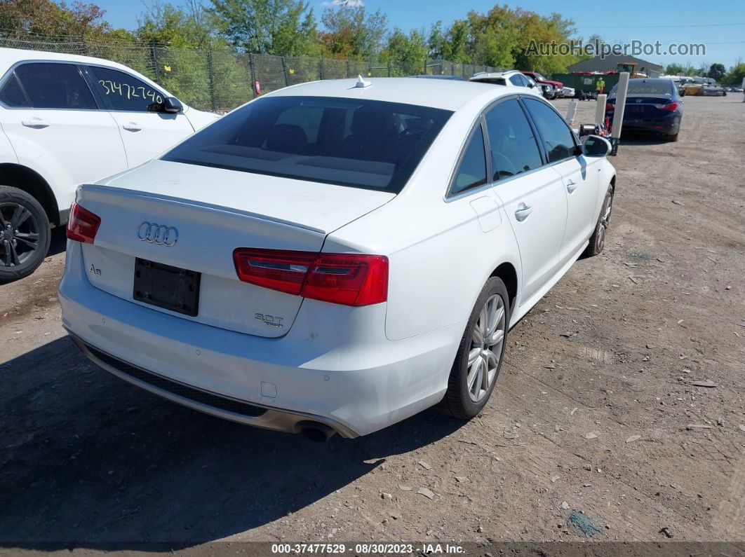 2014 Audi A6 3.0t Prestige White vin: WAUHGAFC0EN073222