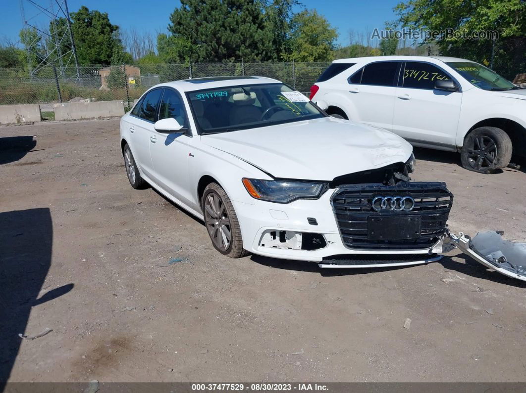 2014 Audi A6 3.0t Prestige White vin: WAUHGAFC0EN073222