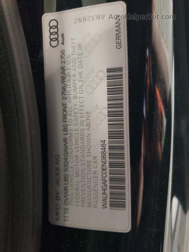2014 Audi A6 Prestige Черный vin: WAUHGAFC0EN088464