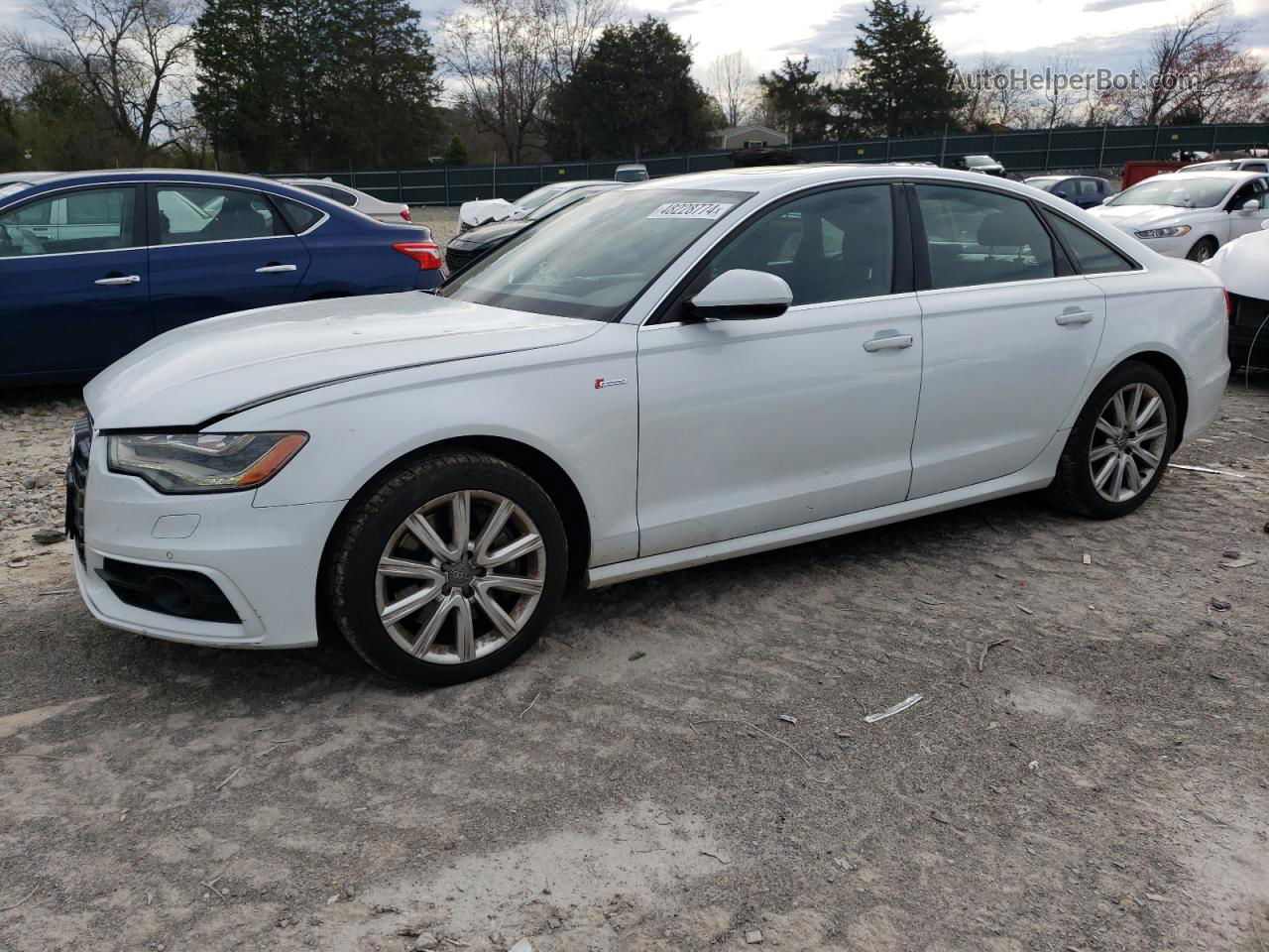 2013 Audi A6 Prestige White vin: WAUHGAFC1DN059621