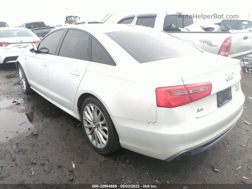 2014 Audi A6 3.0t Premium Plus Белый vin: WAUHGAFC1EN037698