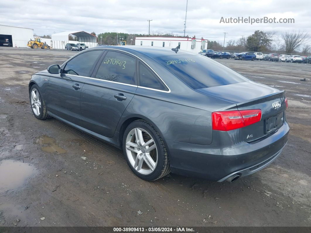 2014 Audi A6 3.0t Premium Plus Gray vin: WAUHGAFC2EN062805