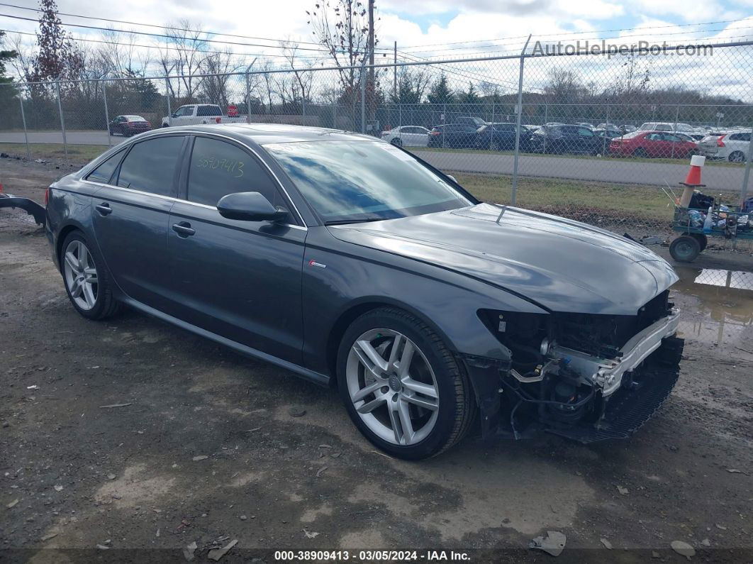 2014 Audi A6 3.0t Premium Plus Gray vin: WAUHGAFC2EN062805