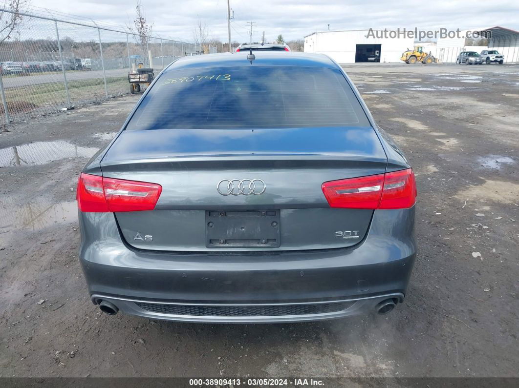 2014 Audi A6 3.0t Premium Plus Gray vin: WAUHGAFC2EN062805