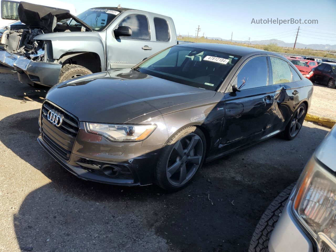 2014 Audi A6 Prestige Серый vin: WAUHGAFC2EN139382