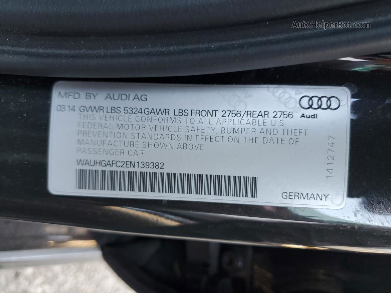 2014 Audi A6 Prestige Gray vin: WAUHGAFC2EN139382