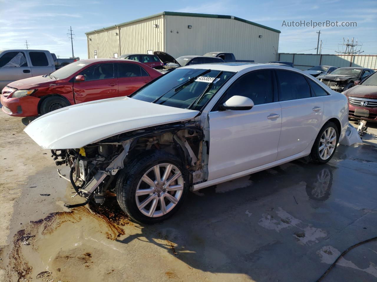 2014 Audi A6 Prestige White vin: WAUHGAFC3EN092072