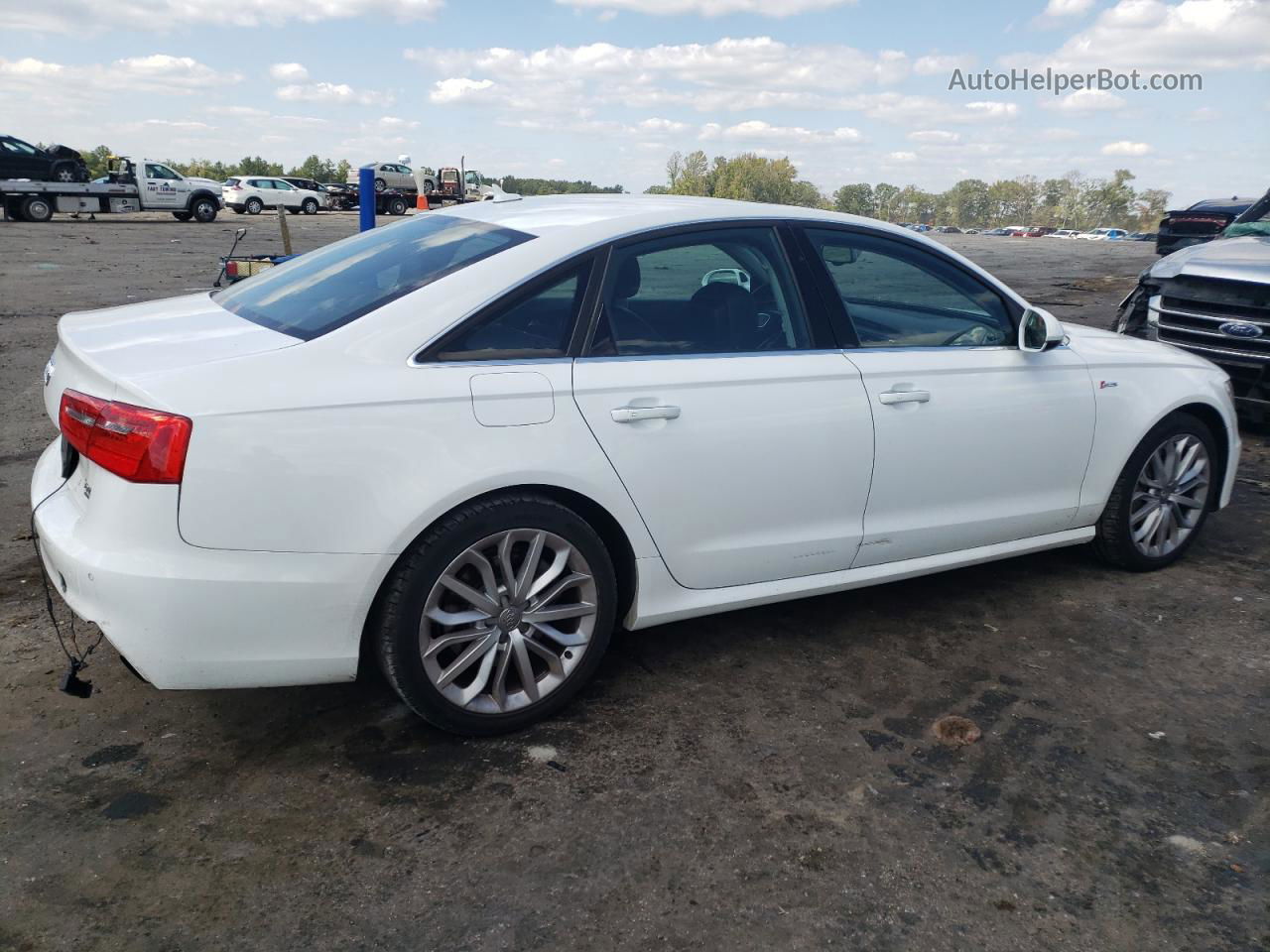 2014 Audi A6 Prestige White vin: WAUHGAFC3EN100915