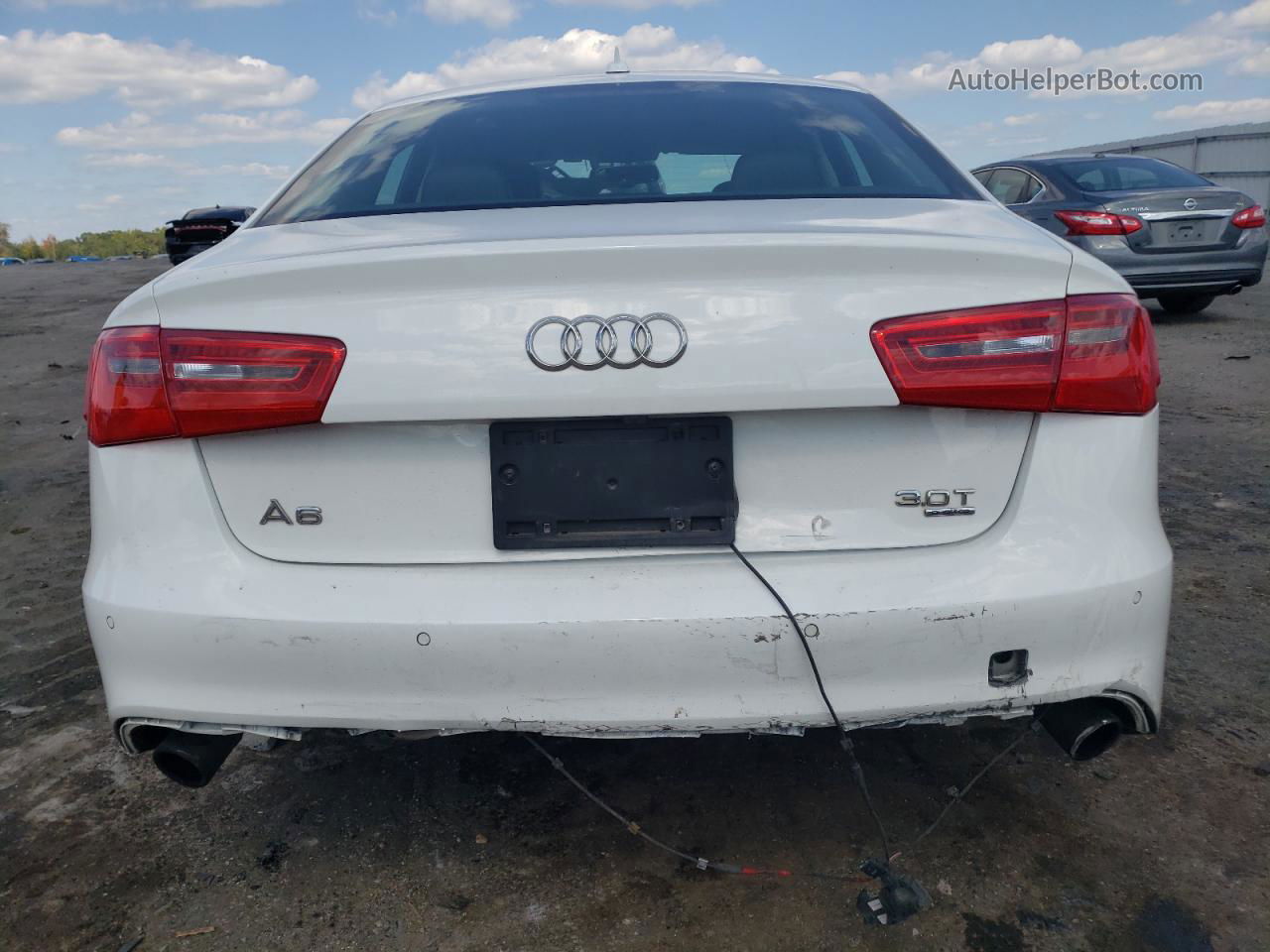 2014 Audi A6 Prestige White vin: WAUHGAFC3EN100915