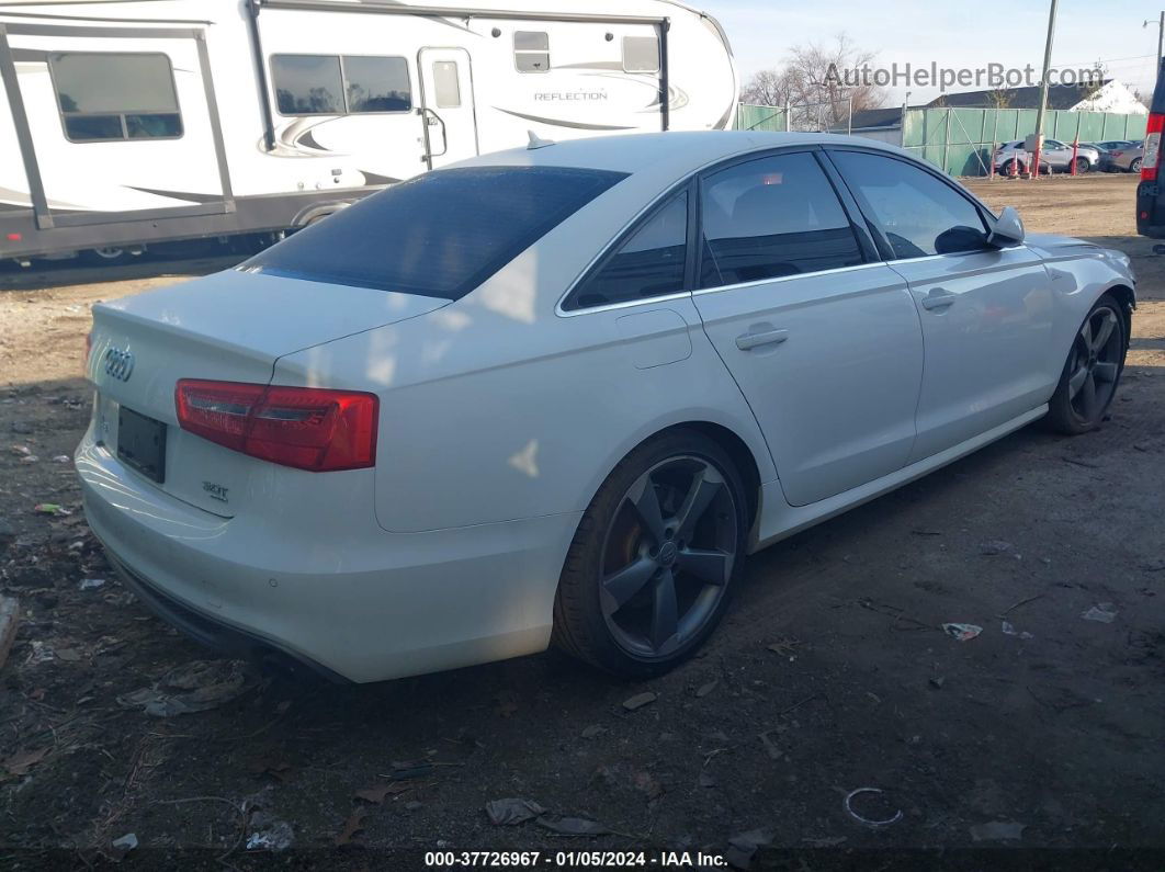 2013 Audi A6 3.0t Premium White vin: WAUHGAFC4DN058107