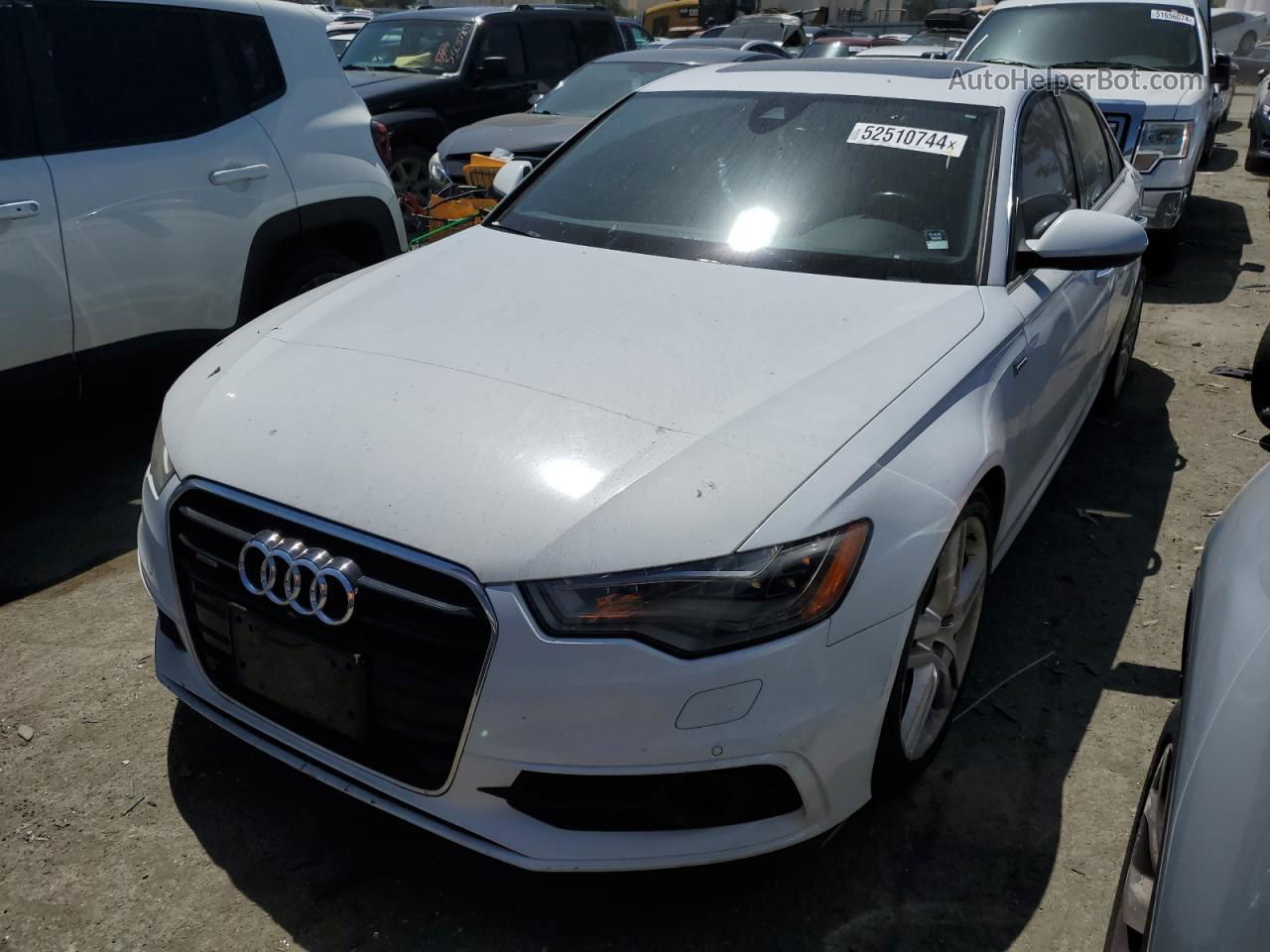 2014 Audi A6 Prestige White vin: WAUHGAFC4EN034066