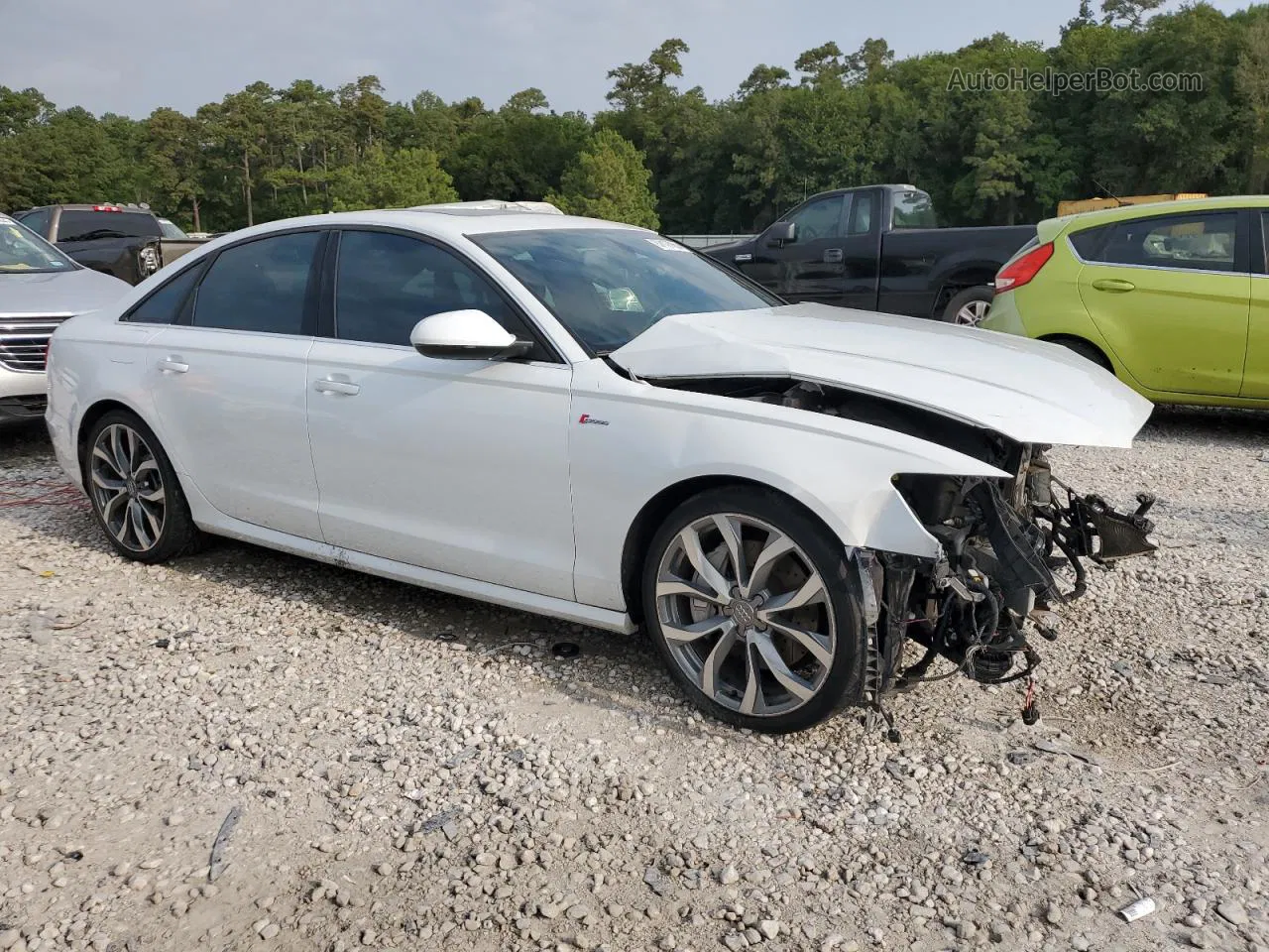 2014 Audi A6 Prestige White vin: WAUHGAFC4EN092274