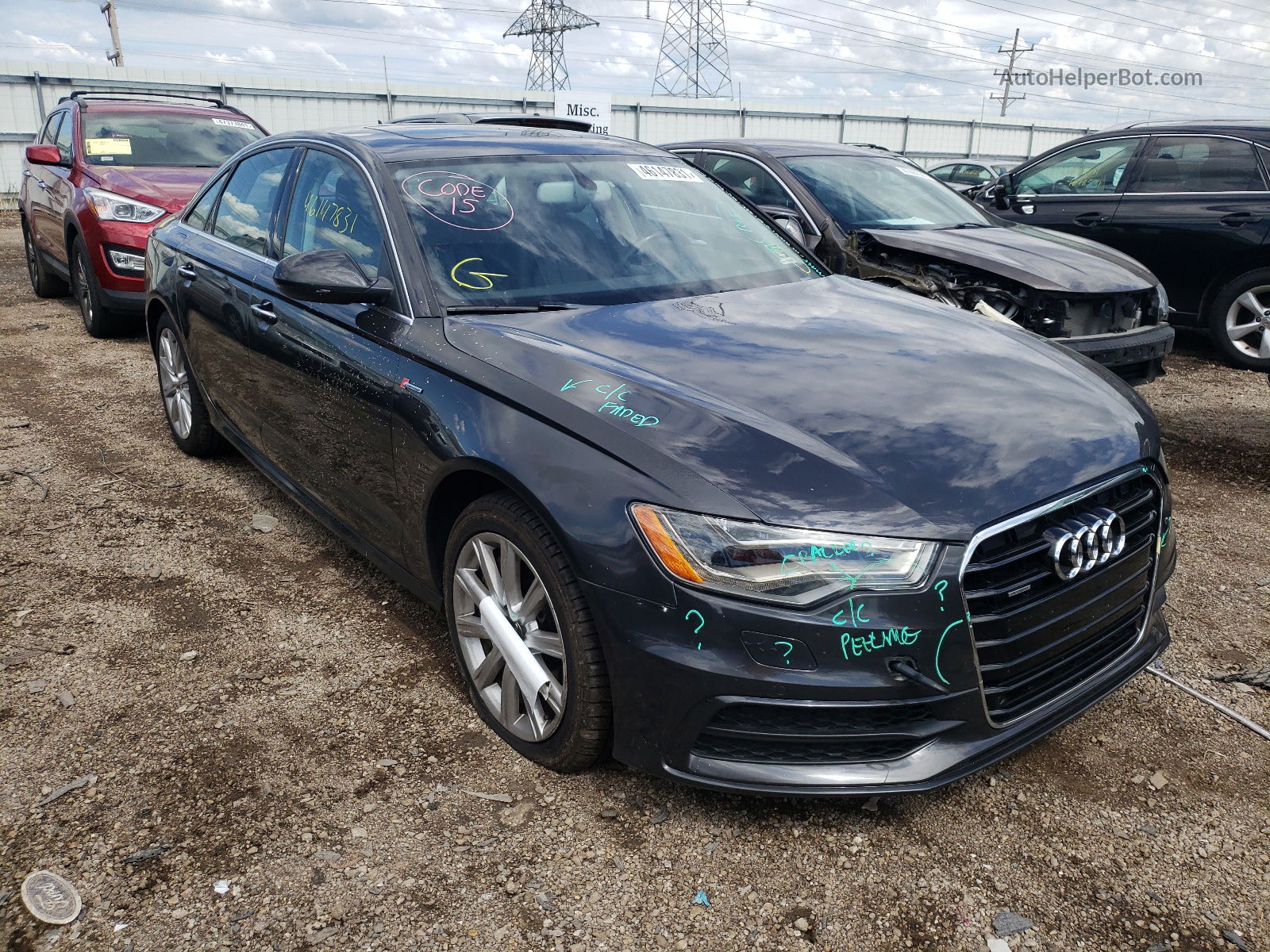 2013 Audi A6 Prestige Charcoal vin: WAUHGAFC5DN010230