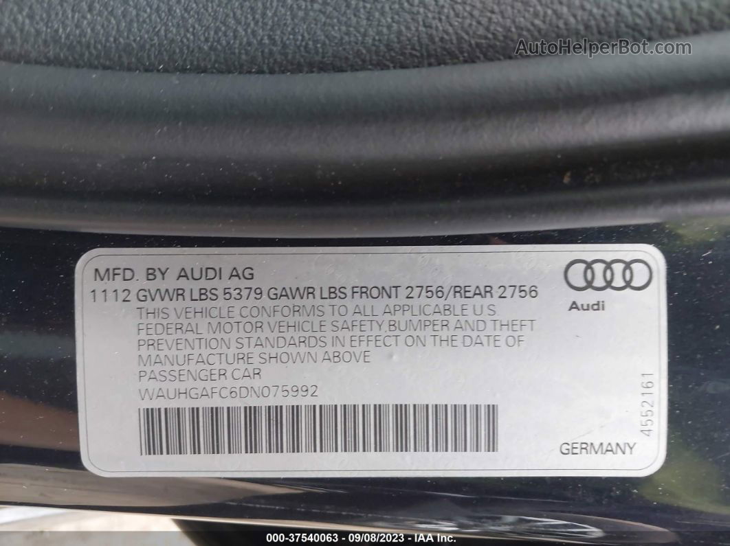 2013 Audi A6 3.0t Premium Blue vin: WAUHGAFC6DN075992