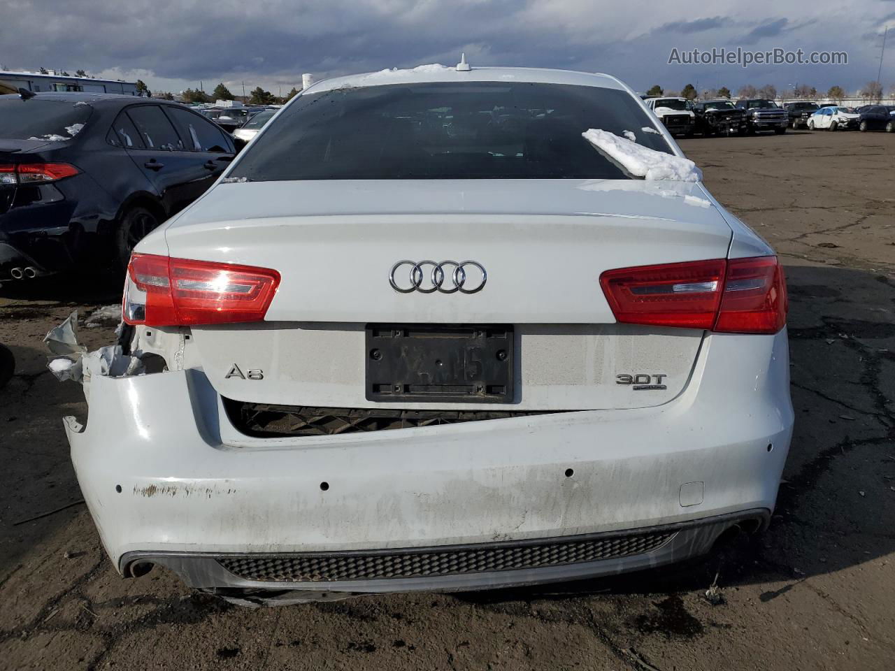 2013 Audi A6 Prestige White vin: WAUHGAFC6DN144566