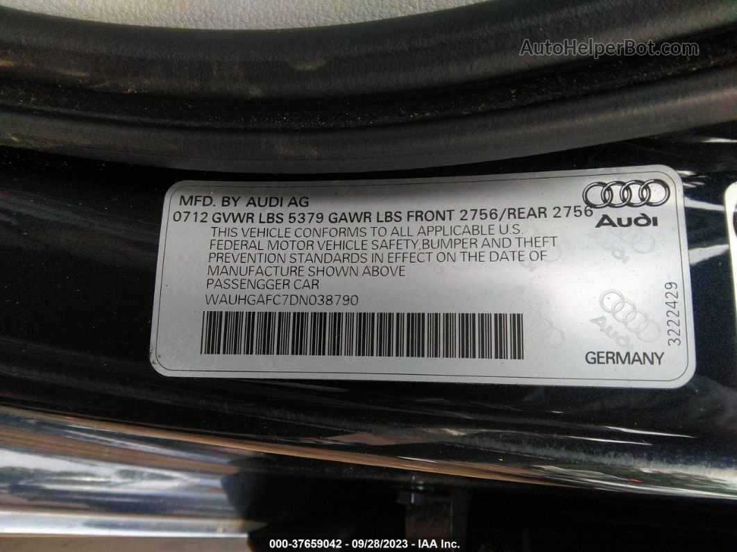 2013 Audi A6 3.0t Premium Dark Blue vin: WAUHGAFC7DN038790