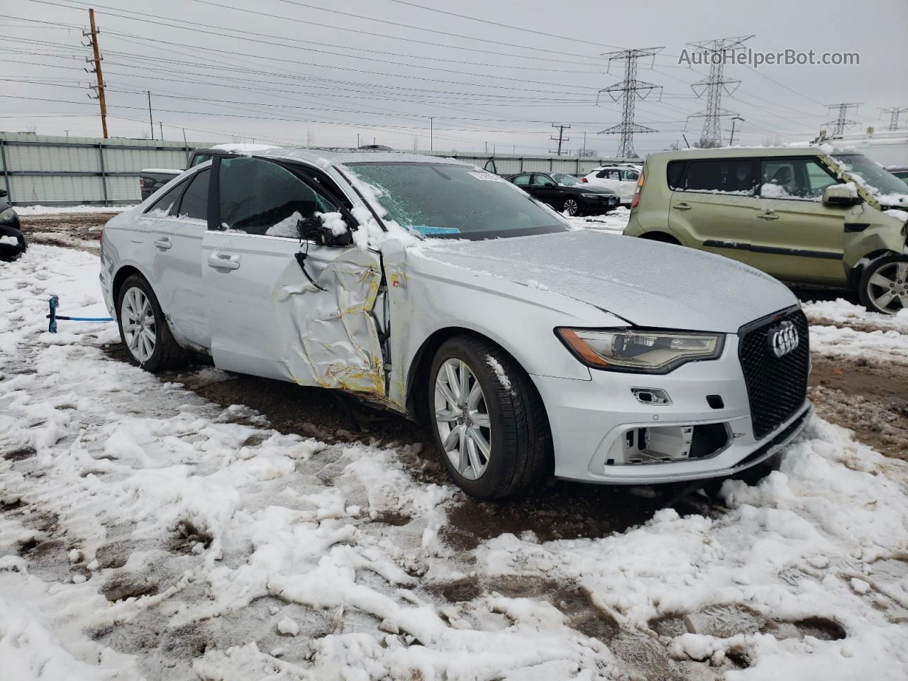 2013 Audi A6 Prestige Silver vin: WAUHGAFC8DN066825