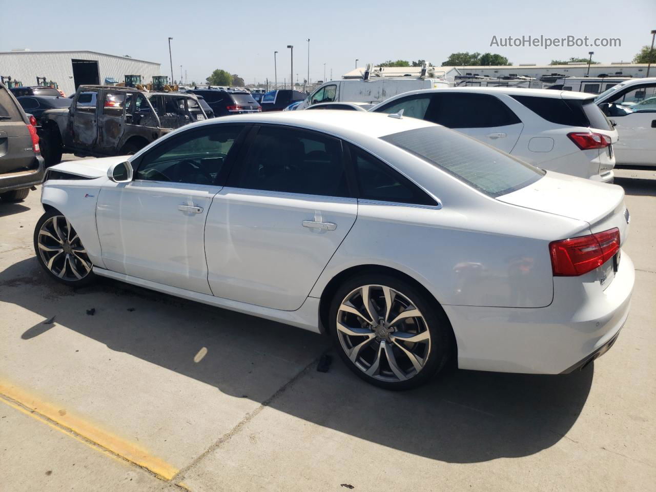 2013 Audi A6 Prestige White vin: WAUHGAFC8DN081423