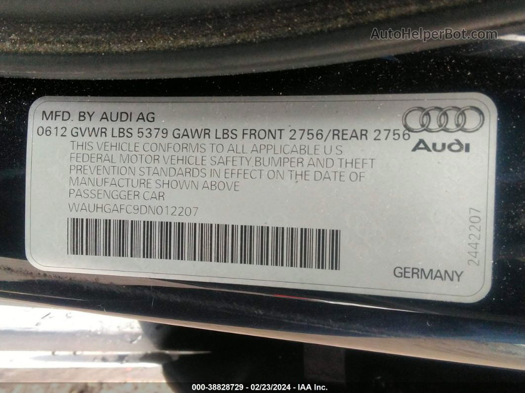2013 Audi A6 3.0t Premium Синий vin: WAUHGAFC9DN012207
