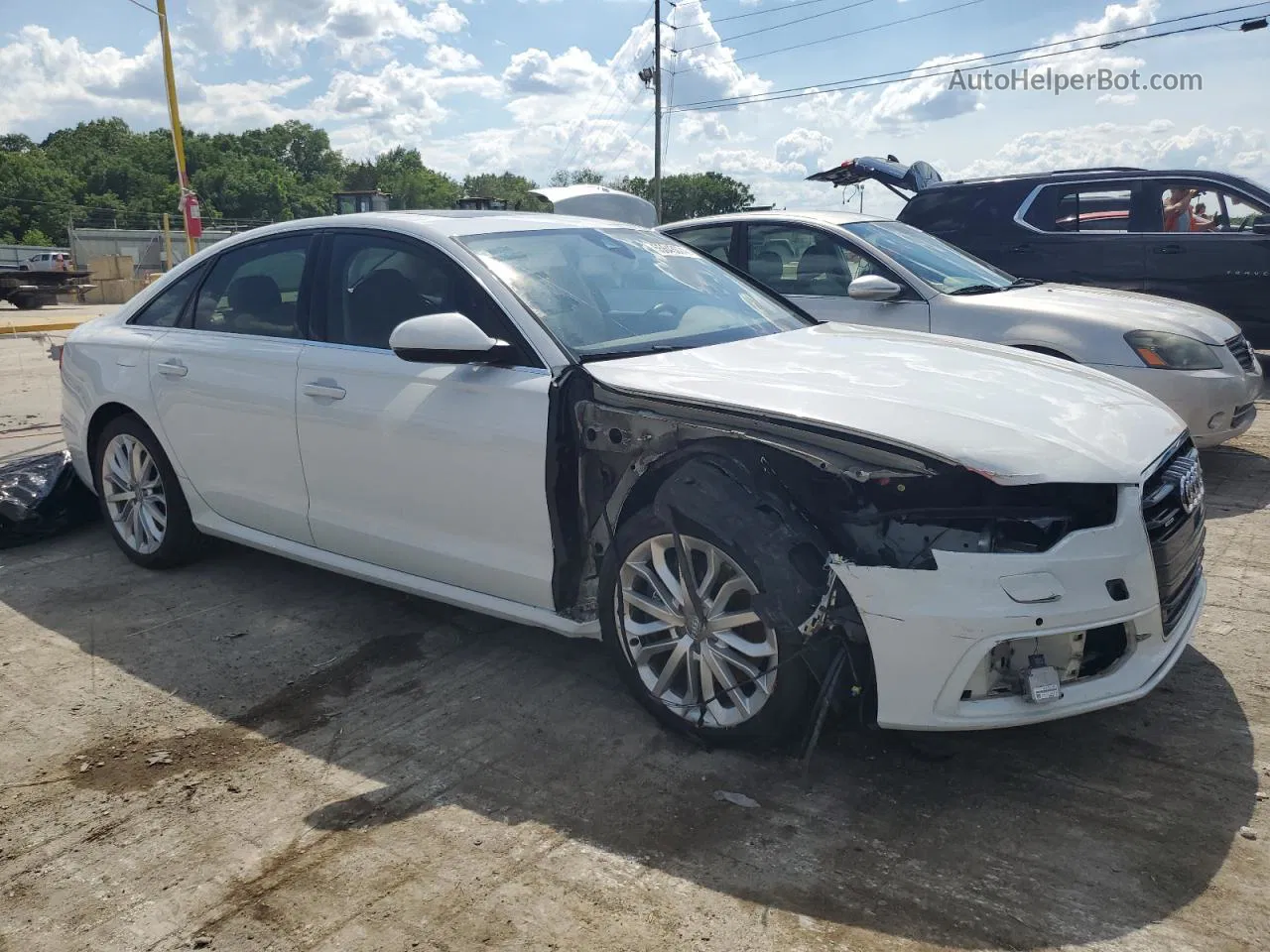 2014 Audi A6 Prestige White vin: WAUHGAFC9EN021314