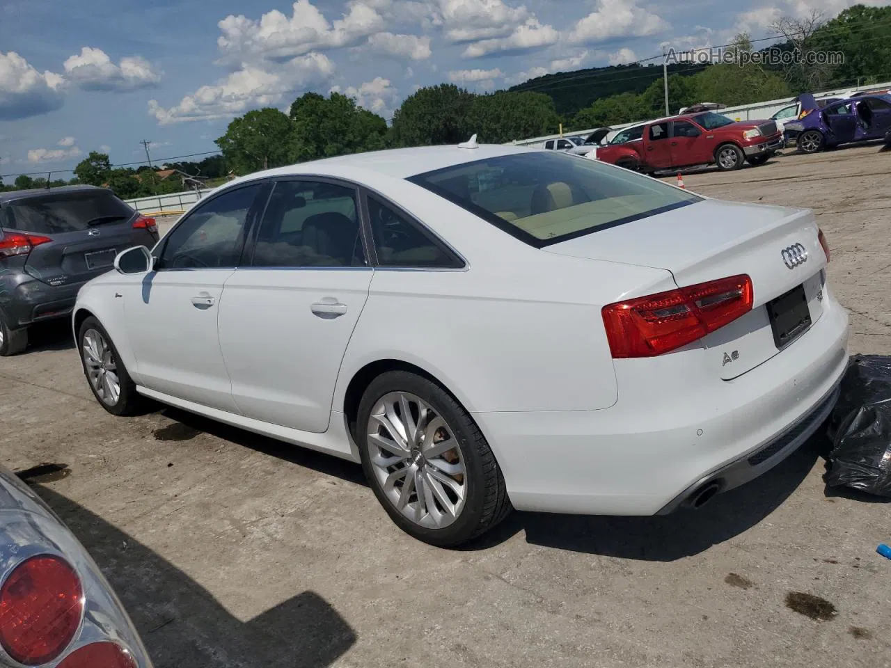 2014 Audi A6 Prestige White vin: WAUHGAFC9EN021314