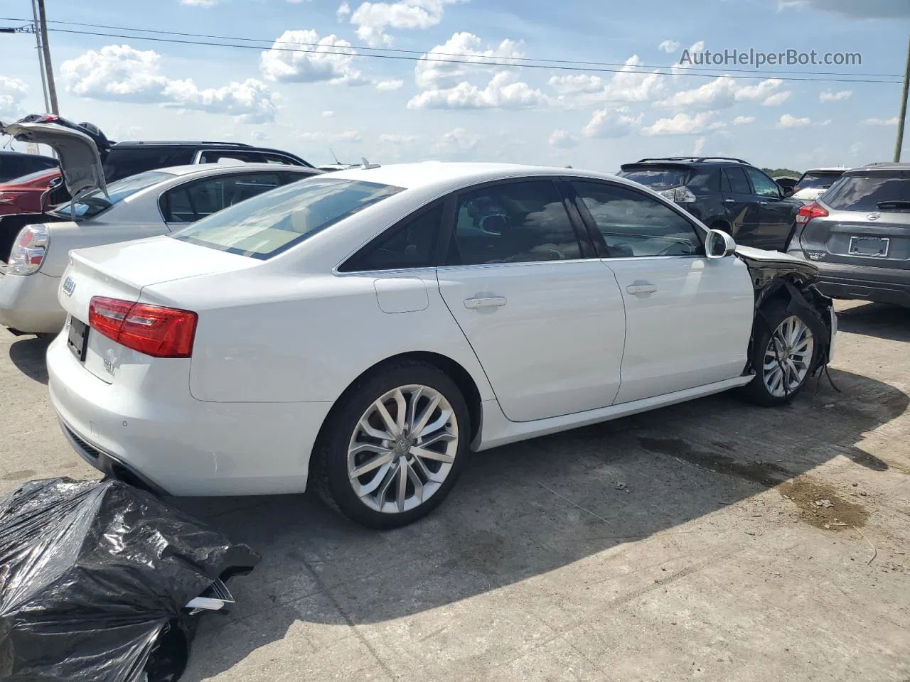 2014 Audi A6 Prestige White vin: WAUHGAFC9EN021314