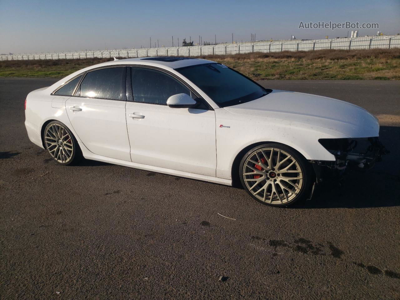 2014 Audi A6 Prestige White vin: WAUHGAFC9EN128251