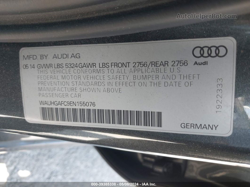 2014 Audi A6 3.0t Premium Plus Gray vin: WAUHGAFC9EN155076