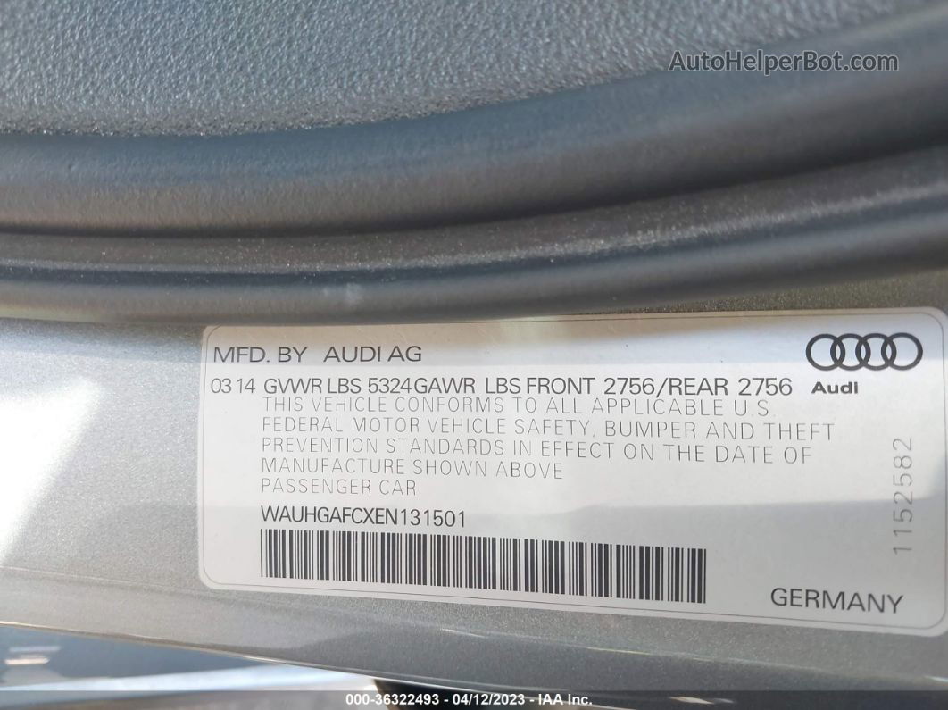 2014 Audi A6 3.0t Prestige Gray vin: WAUHGAFCXEN131501