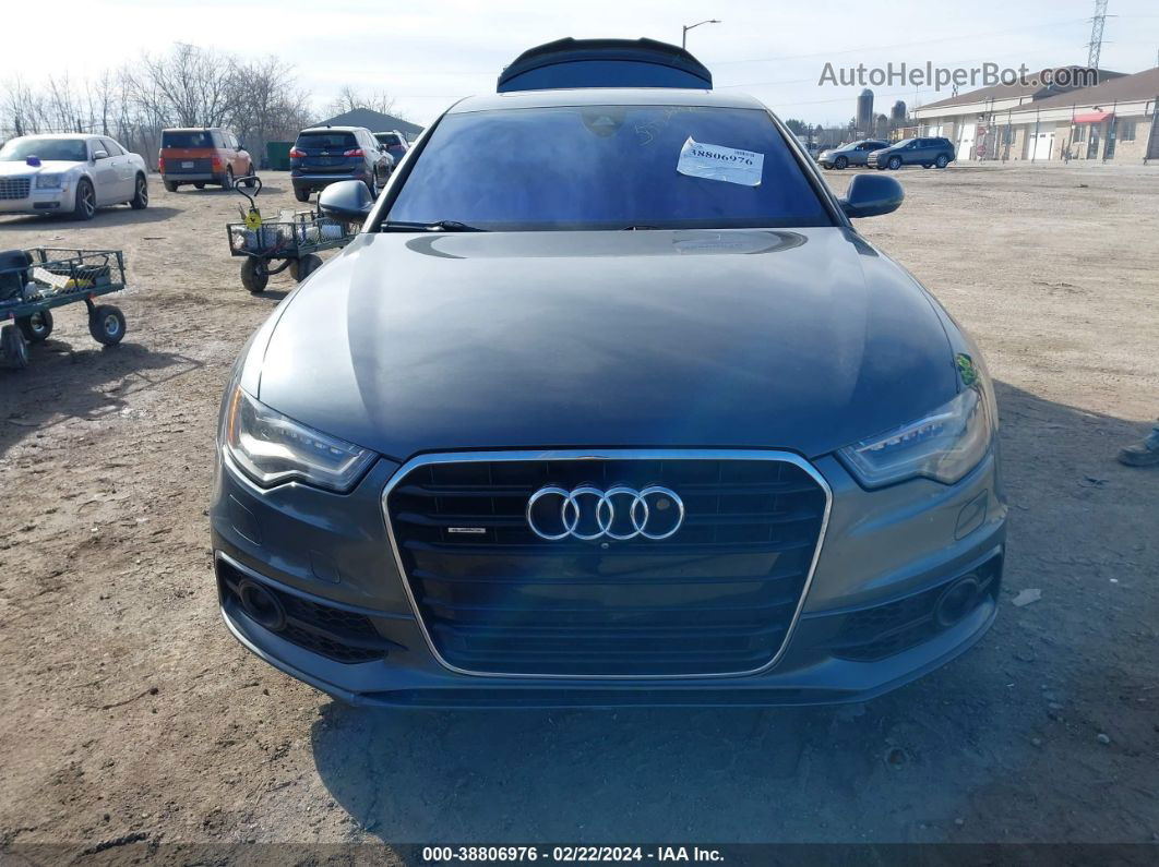 2014 Audi A6 3.0t Premium Plus Gray vin: WAUHGBFC6EN066698