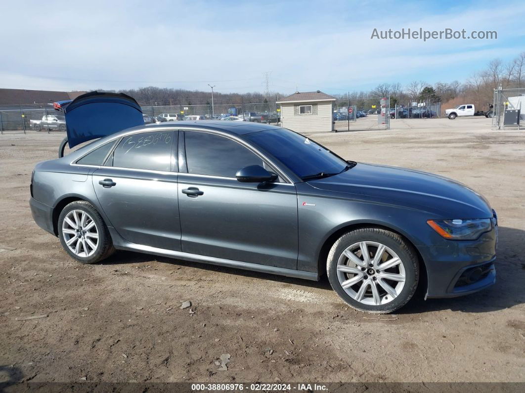 2014 Audi A6 3.0t Premium Plus Gray vin: WAUHGBFC6EN066698