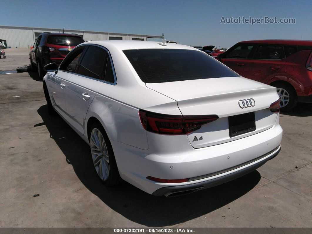 2019 Audi A4 Premium Plus White vin: WAUHMAF40KN011302